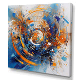 Blue And Orange Space - Landscapes Canvas Wall Art