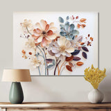 White Botanical Collage - Abstract Canvas Wall Art