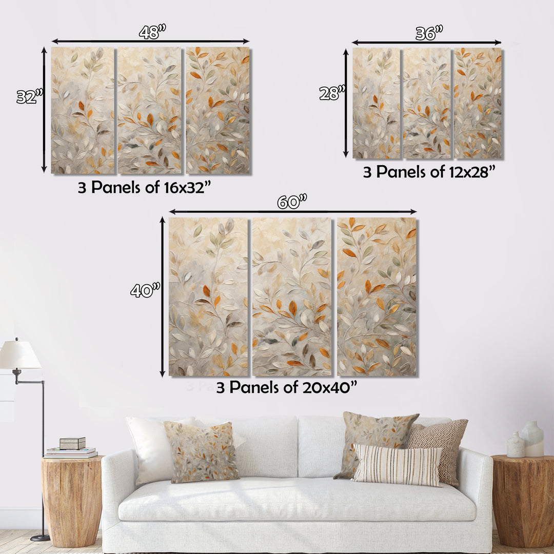 Beige Botanical Impressions I - Multi-Panels