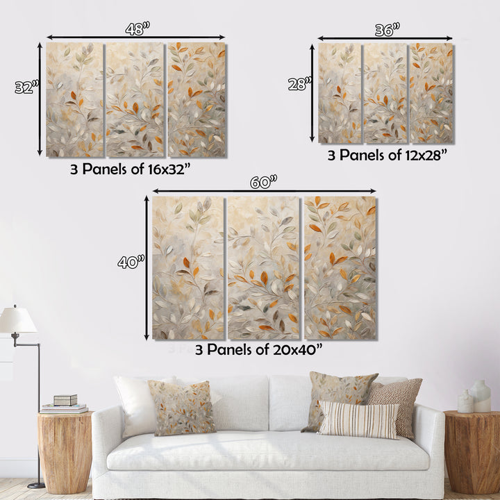 Beige Botanical Impressions I - Multi-Panels
