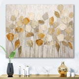 Beige Botanical Impressions II - Abstract Canvas Wall Art