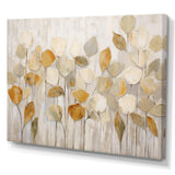 Beige Botanical Impressions II - Abstract Canvas Wall Art