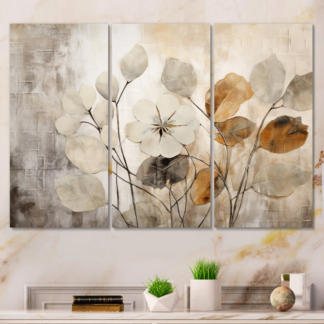 Beige Botanical Impressions III - Multi-Panels