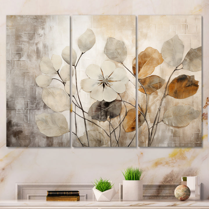 Beige Botanical Impressions III - Multi-Panels