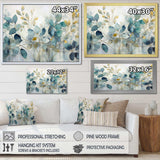 Blue Botanical Rhythms II - Abstract Canvas Wall Art