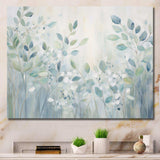 Blue Botanical Rhythms IV - Abstract Canvas Wall Art