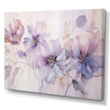 Purple Botanical Whispers I - Abstract Canvas Wall Art