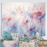 Purple Dreamy Florals II - Abstract Canvas Wall Art