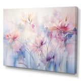 Purple Dreamy Florals II - Abstract Canvas Wall Art