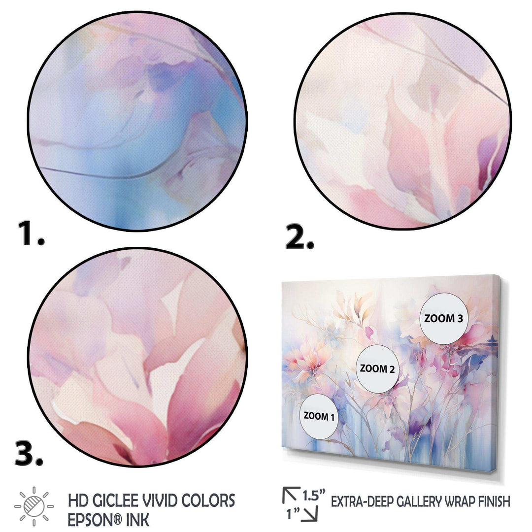 Purple Dreamy Florals II - Abstract Canvas Wall Art