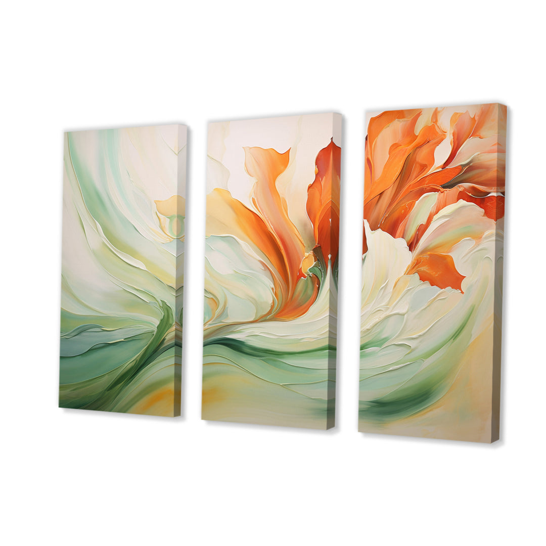 Green Flowing Petals - Multi-Panels