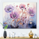 Purple Mystical Blooms II - Abstract Canvas Wall Art