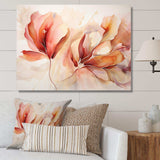 Peach Petal Dance - Abstract Canvas Wall Art