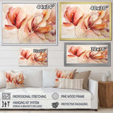 Peach Petal Dance - Abstract Canvas Wall Art