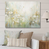 Green Beige Serene Meadows II - Abstract Canvas Wall Art