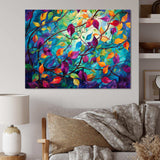 Multicolor Vibrant Vines I - Abstract Canvas Wall Art