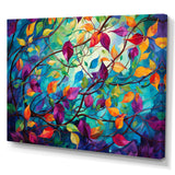 Multicolor Vibrant Vines I - Abstract Canvas Wall Art