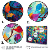 Multicolor Vibrant Vines I - Abstract Canvas Wall Art