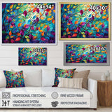 Multicolor Vibrant Vines I - Abstract Canvas Wall Art