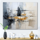 Grey Collage Reflections II - Abstract Canvas Wall Art