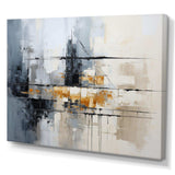 Grey Collage Reflections II - Abstract Canvas Wall Art