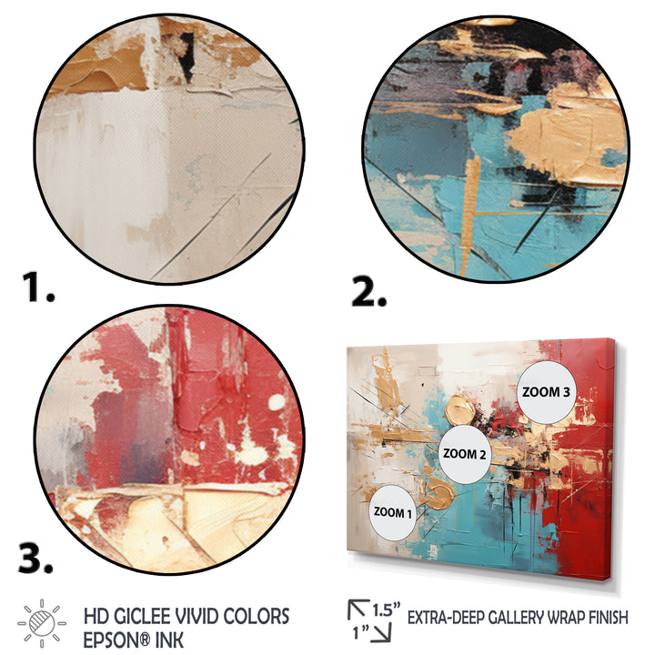 Gold Red Collage Majesty - Multi-Panels