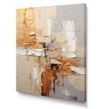 Beige Grey Geometric Collage II - Abstract Canvas Wall Art