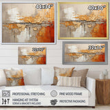 Orange Impressions I - Abstract Canvas Wall Art