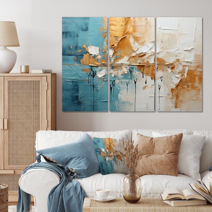Transcendent Textures I - 3-Piece Canvas Wall Art