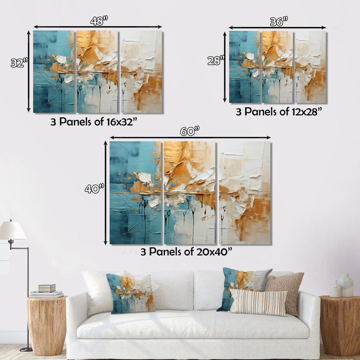 Transcendent Textures I - 3-Piece Canvas Wall Art