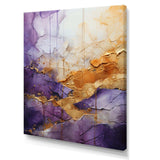 Gold Purple Abstract Fractal I - Abstract Canvas Wall Art