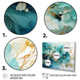 Teal Gold Abstract Fractal Mystic Mirage I - Multi-Panels