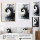 Black And White Zen Spiral I - Abstract Canvas Wall Art