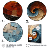 Collaged Spiral - Abstract Canvas Wall Art