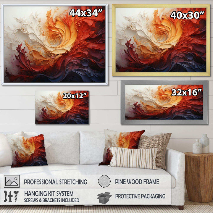 Energetic Spiralscape II - Abstract Canvas Wall Art