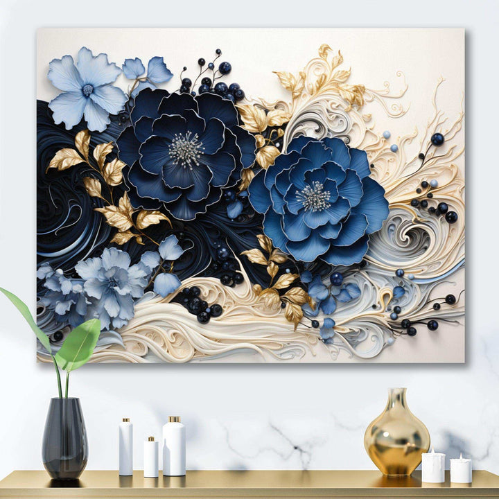 Idesignart liquid ink spiralscape i abstract canvas wall art