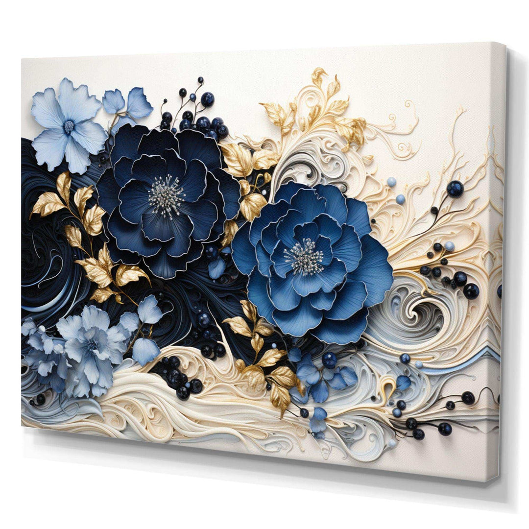 Idesignart liquid ink spiralscape i abstract canvas wall art