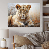 Africa Lioness Power I - Landscapes Canvas Wall Art