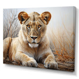 Africa Lioness Power I - Landscapes Canvas Wall Art