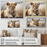 Africa Lioness Power I - Landscapes Canvas Wall Art