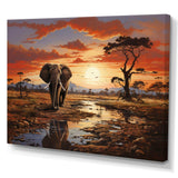 Africa Wildlife African Animals - Landscapes Canvas Wall Art