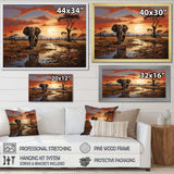 Africa Wildlife African Animals - Landscapes Canvas Wall Art