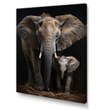 Elephant Family In Black And White - Elephant Wall Art Prints
