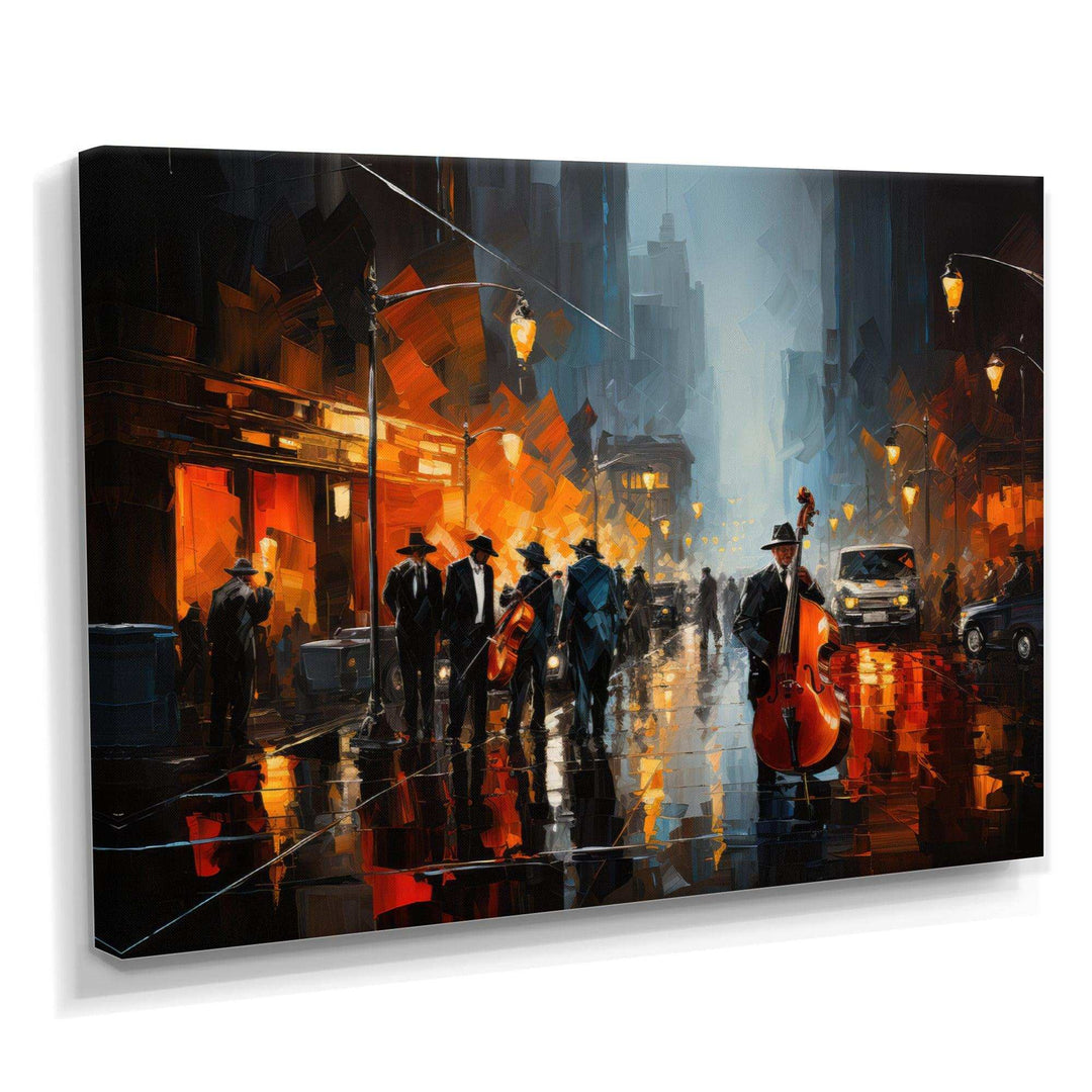African American Harlem City - People Canvas Wall Art
