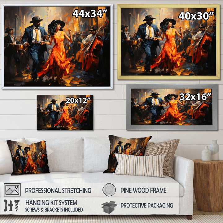 African American Art Spirit II - People Canvas Wall Art