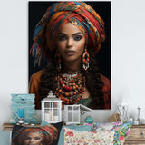 African Adorned Beauty I - People Canvas Wall Art