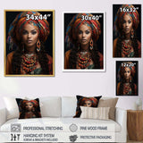 African Adorned Beauty I - People Canvas Wall Art