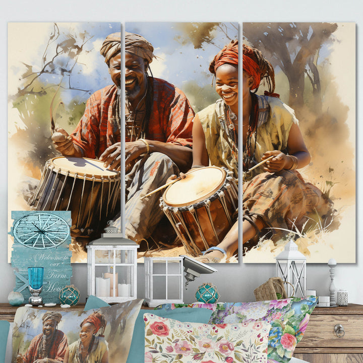 African Rhythmic Drums I - Multi-Panels