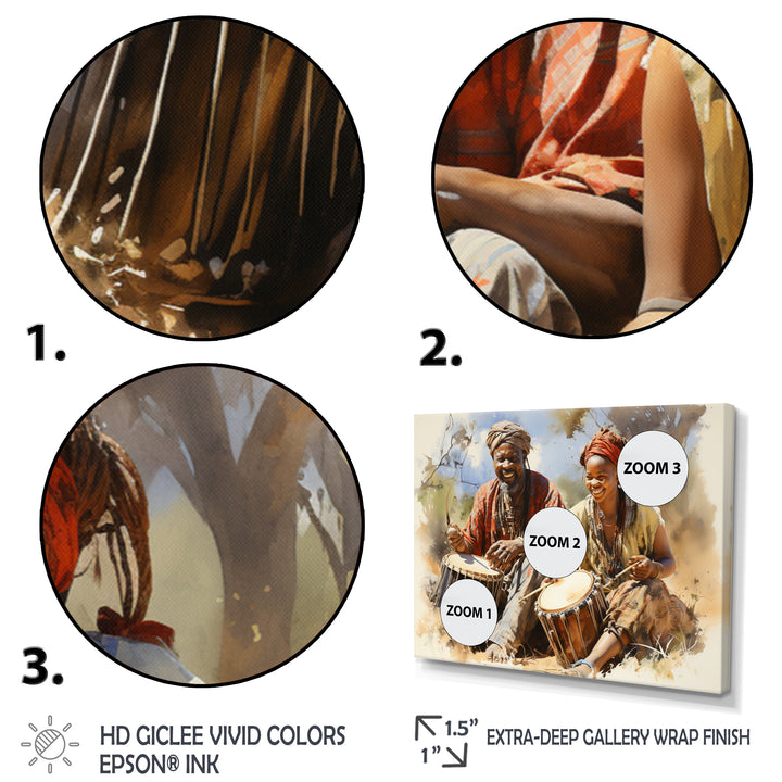 African Rhythmic Drums I - Multi-Panels