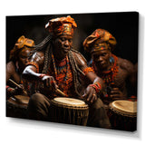 African Rhythmic Drums II - People Canvas Wall Art